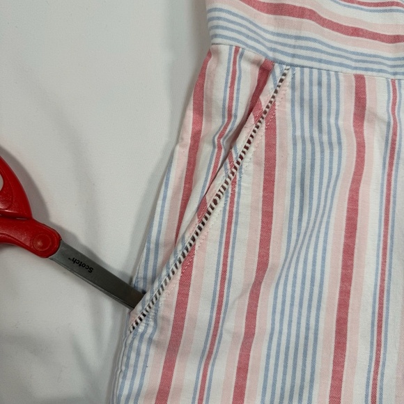 Vineyard Vines Sleeveless Jumpsuit Womens Size 6 Multi Color Stripe Tassel - Picture 9 of 12